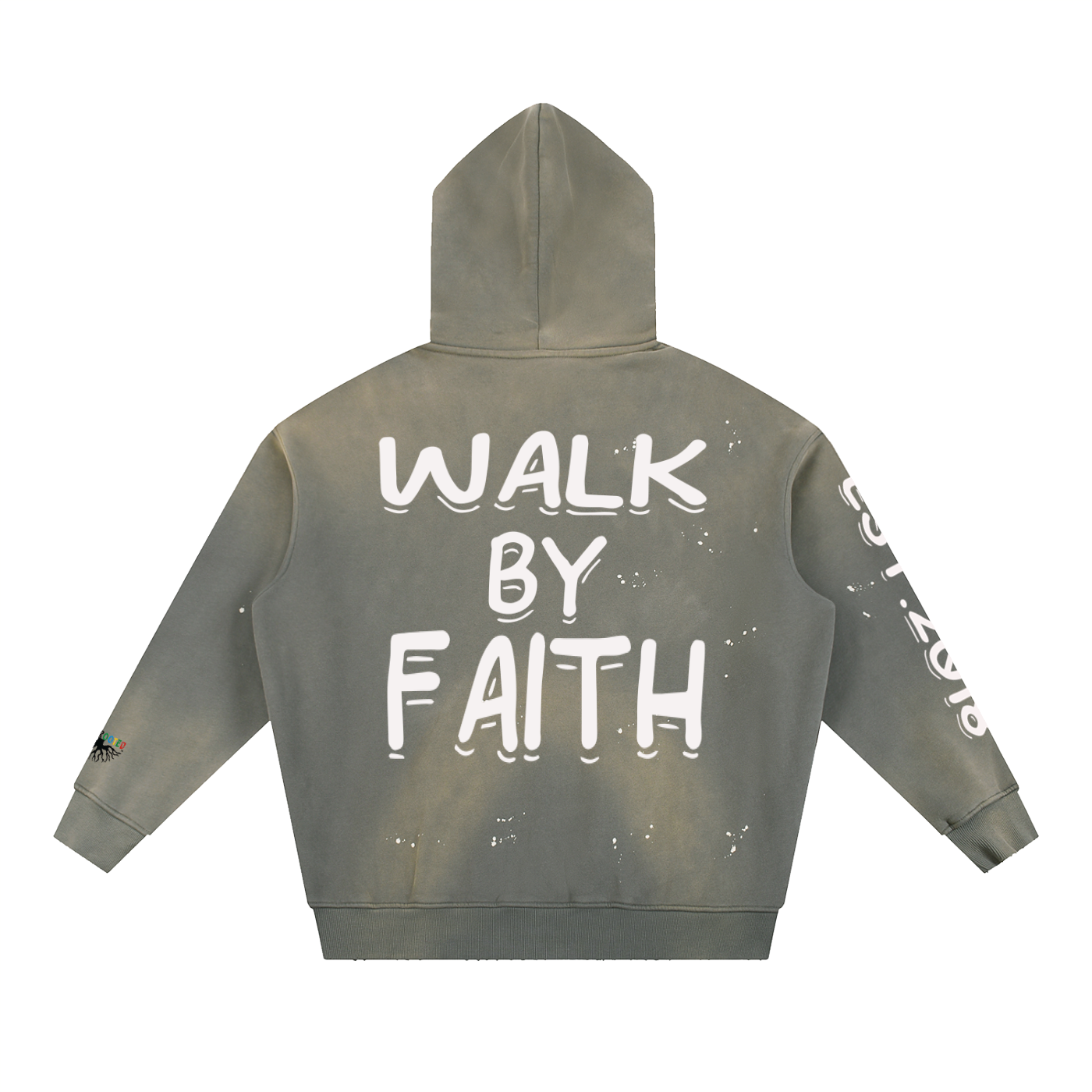 Vintage Washed Frayed Fleece Hoodie