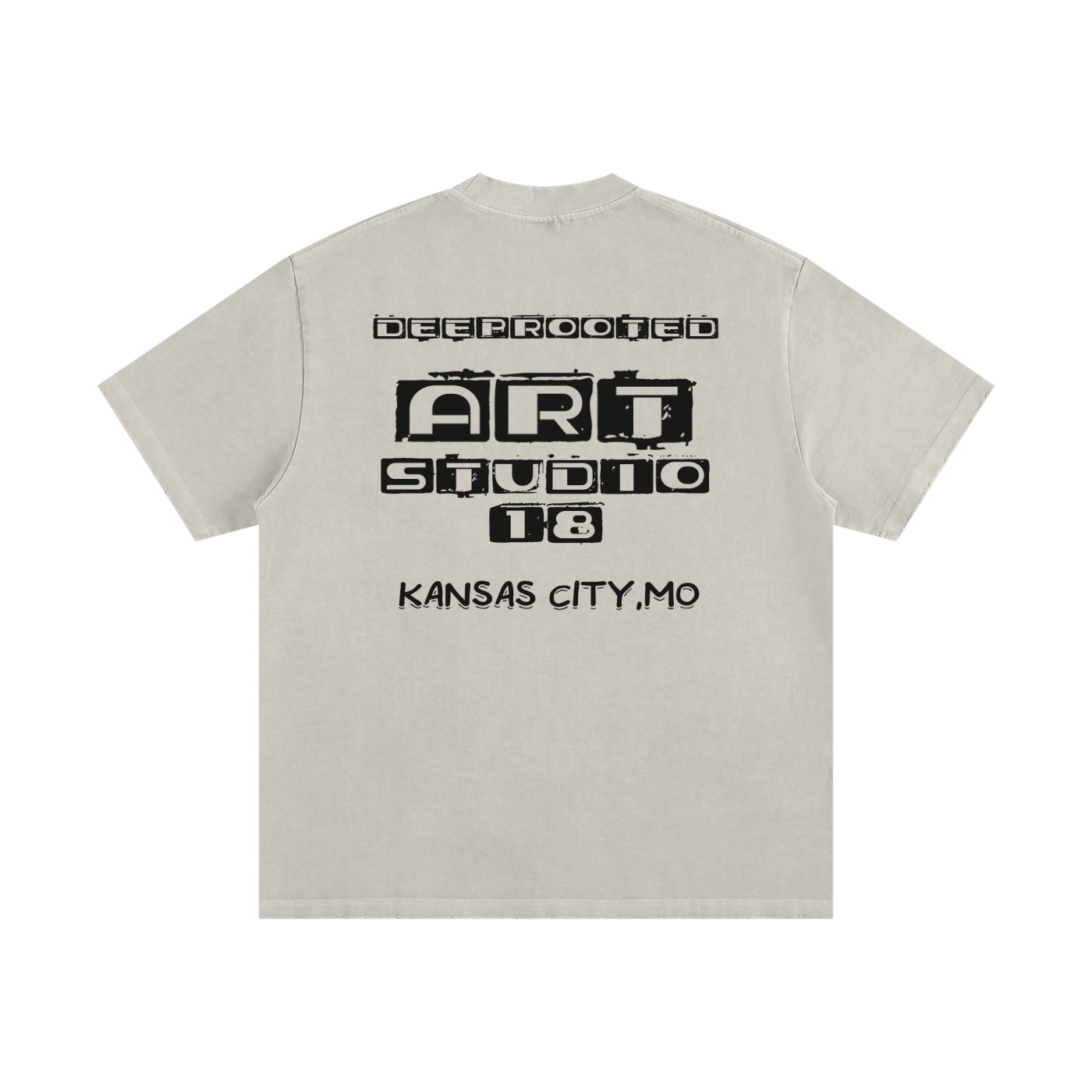 DEEPROOTED ART COLLECTION Heavyweight Vintage Washed Frayed T-Shirt