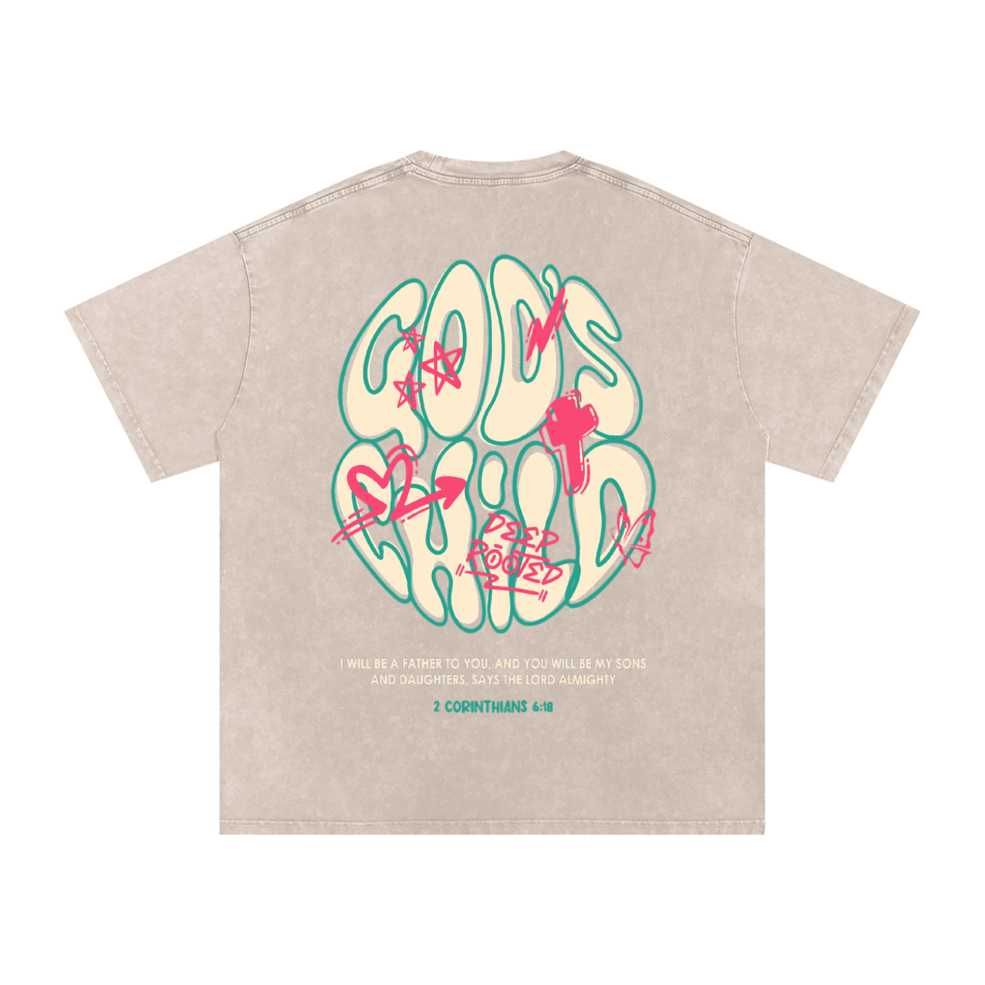 Snow Washed Oversized Cotton T-Shirt
