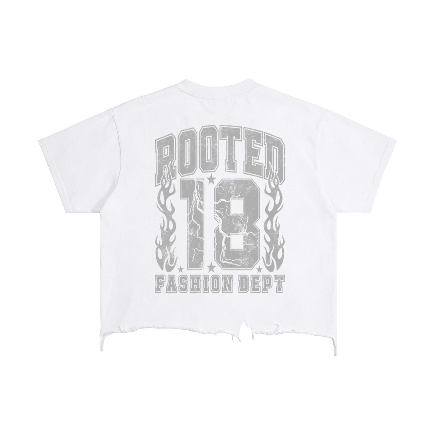 Vintage Wash Boxy Distressed Hem T-Shirt
