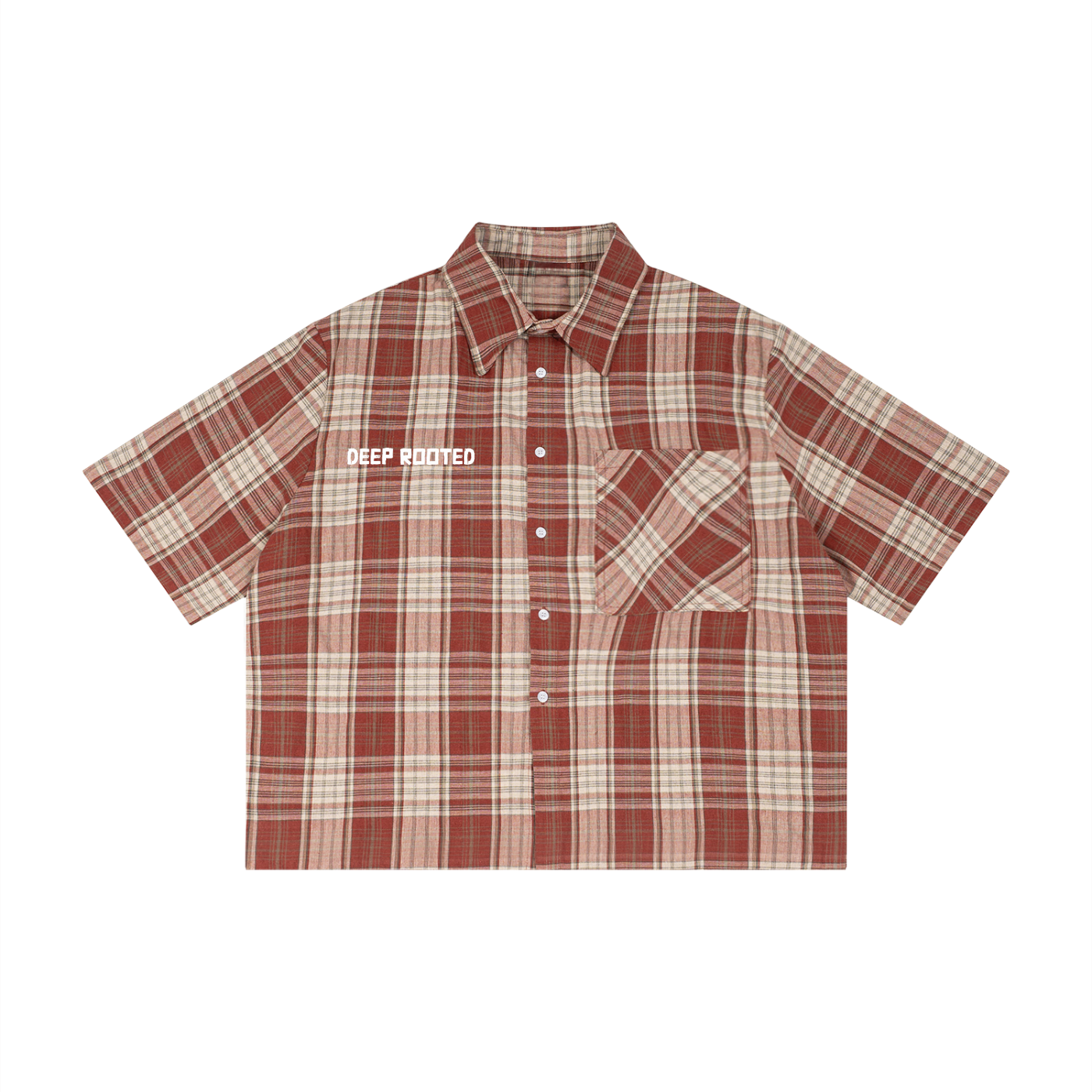 Unisex Plaid Boxy Short Sleeve Shirt